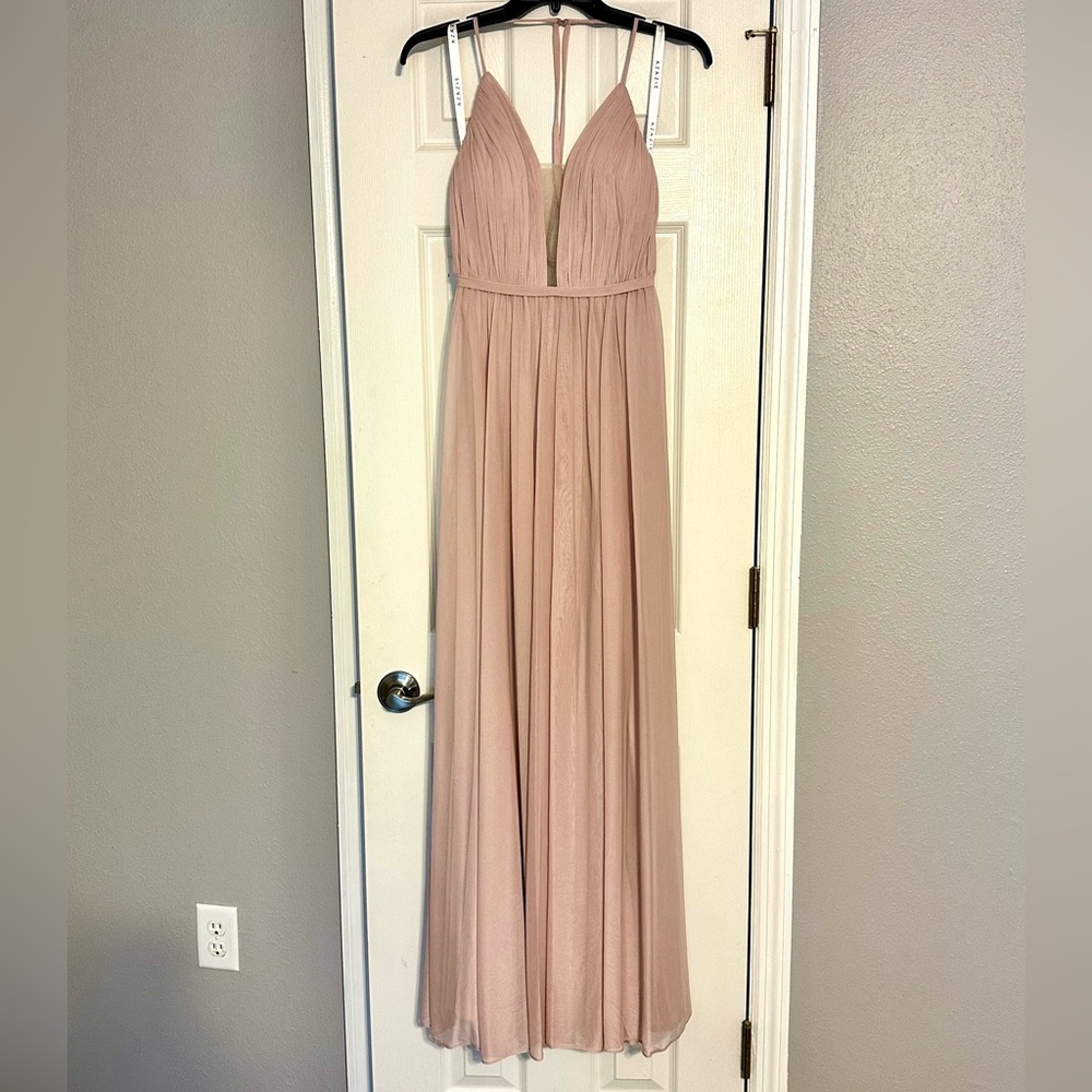 Azazie Blush Maxi Dress